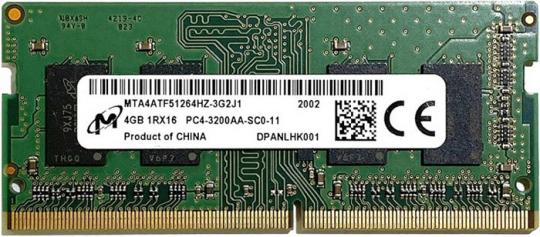 Оперативная память SODIMM DDR4-3200 4GB Micron