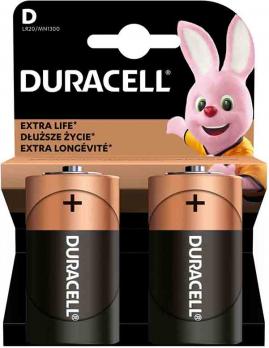 Батарейка D (LR20) алкалиновая Duracell DR LR20/2BL