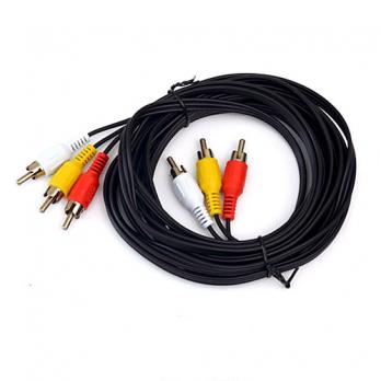 Кабель DeTech 3RCA > 3RCA 1.8m