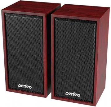 Колонки 2.0 Perfeo Cabinet, махагон