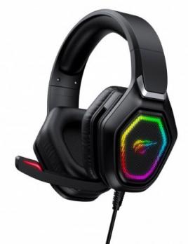 Гарнитура игровая Havit HV-H659d, 50mm, 111dB, 2.2m, RGB-подсветка, black