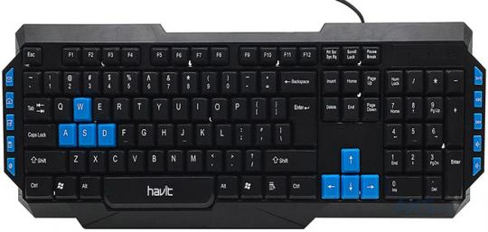 Клавиатура Havit HV-KB327 USB, black-red