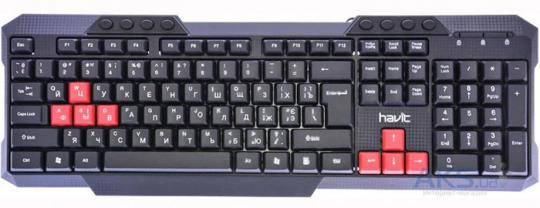 Клавиатура Havit HV-KB613 USB, black-red