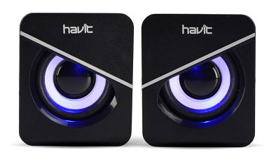 Колонки 2.0 Havit HV-SK717, USB, 6W, подсветка, black