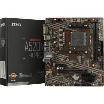Материнская плата AMD sAM4 A520 MSI A520M-A Pro