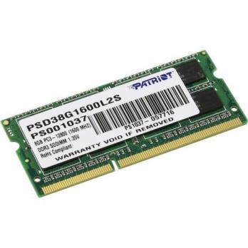 Оперативная память SODIMM DDR3-1600 8GB Patriot Signature (PSD38G1600L2S)