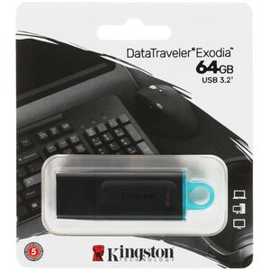 Флешка USB3.2 64GB Kingston DataTraveler Exodia (DTX/64GB)