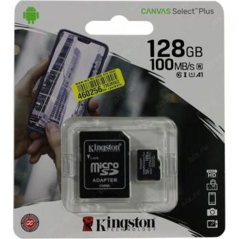 Карта памяти microSDXC 128GB Kingston Canvas Select Plus (SDCS2/128GB)