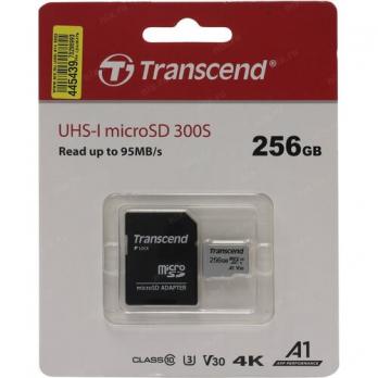 Карта памяти microSDXC 256GB Transcend 300S (TS256GUSD300S-A)