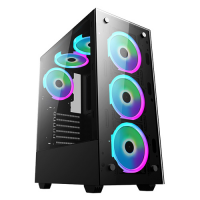Корпус ATX DeTech DT-8012 RGB, black