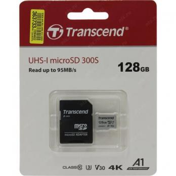 Карта памяти microSDXC 128GB Transcend 300S (TS128GUSD300S-A)