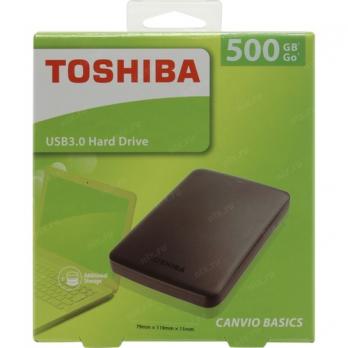 Внешний HDD 500GB Toshiba Canvio Basics (HDTB305EK3AA)