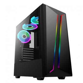 Корпус ATX DeTech DT-8011 RGB, black