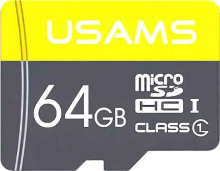 Карта памяти microSD/TF 64GB Usams + Adapter